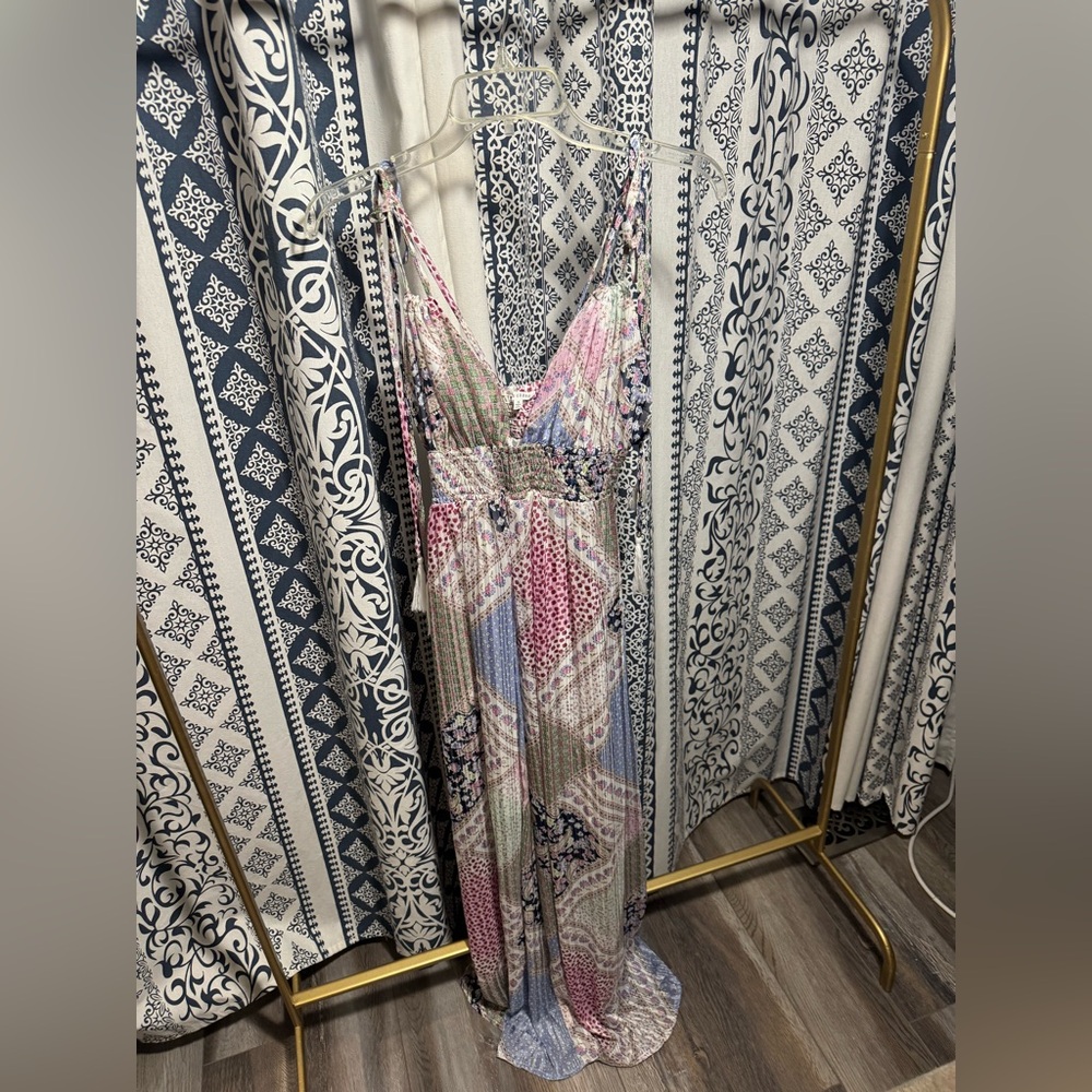 Multicolor Patterned Maxi Dress